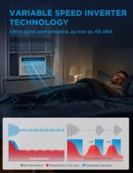 Aire acondicionado de ventana inteligente inversor Midea MAW08S1VWT-A 8000 BTU 115V compatible con app y Alexa para espa