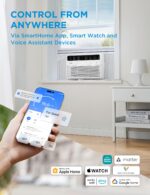 Aire acondicionado de ventana inteligente inversor Midea MAW08S1VWT-A 8000 BTU 115V compatible con app y Alexa para espa