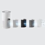 Paquete purificador de aire y aspiradora inalámbrica IRIS USA WOOZOO H13 HEPA 307 ft2 230 W 50 min sensor LED