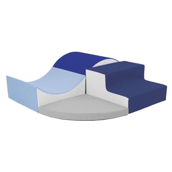 FDP SoftScape - Escalador de esquina con curvas, estructura de juego activo para interiores para niños pequeños y niños,
