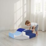 FDP SoftScape - Escalador de esquina con curvas, estructura de juego activo para interiores para niños pequeños y niños,