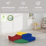 FDP SoftScape - Escalador de esquina con curvas, estructura de juego activo para interiores para niños pequeños y niños,