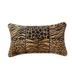 Juego de edredon safari Loom and Mill TOPLUXE LM-Keniya-Queen 8 piezas tamaño Queen estampado leopardo tigre jirafa cebr