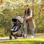Sistema de viaje Evenflo Shyft Intuiti TS100212513 con asiento de auto LiteMax NXT giratorio orientado hacia atrás para