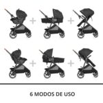 Sistema de viaje Evenflo Shyft Intuiti TS100212513 con asiento de auto LiteMax NXT giratorio orientado hacia atrás para