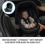 Sistema de viaje Evenflo Shyft Intuiti TS100212513 con asiento de auto LiteMax NXT giratorio orientado hacia atrás para