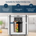 Culinary Chef, Compostador eléctrico inteligente de la basura de la comida 3.8L, acero inoxidable