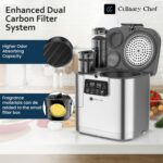Culinary Chef, Compostador eléctrico inteligente de la basura de la comida 3.8L, acero inoxidable