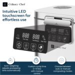 Culinary Chef, Compostador eléctrico inteligente de la basura de la comida 3.8L, acero inoxidable
