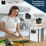 Culinary Chef, Compostador eléctrico inteligente de la basura de la comida 3.8L, acero inoxidable