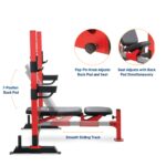 Marcy Deluxe Olympic Weight Bench with Adjustable Back & Bar Catch & Optional Arm Curl, Leg Developer, Lat Tower Attachm