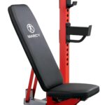 Marcy Deluxe Olympic Weight Bench with Adjustable Back & Bar Catch & Optional Arm Curl, Leg Developer, Lat Tower Attachm