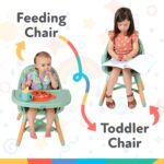 Nuby Silla alta para bebé 4 en 1 con bandeja extraíble, de 6 meses a 3 años, silla ajustable para comer, soporta hasta 6