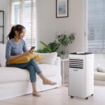 Aire acondicionado portátil Newair AC-08000 8000 BTU autoevapora deshumidificador control remoto blanco para habitacione