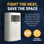 Aire acondicionado portátil Newair AC-08000 8000 BTU autoevapora deshumidificador control remoto blanco para habitacione