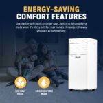Aire acondicionado portátil Newair AC-08000 8000 BTU autoevapora deshumidificador control remoto blanco para habitacione