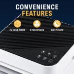 Aire acondicionado portátil Newair AC-08000 8000 BTU autoevapora deshumidificador control remoto blanco para habitacione