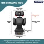 Peg Perego Viaggio Flex 120 Booster, ajuste total 4D para seguridad y comodidad, sin reposabrazos, plegable compacto par