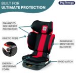 Peg Perego Viaggio Flex 120 Booster, ajuste total 4D para seguridad y comodidad, sin reposabrazos, plegable compacto par