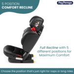 Peg Perego Viaggio Flex 120 Booster, ajuste total 4D para seguridad y comodidad, sin reposabrazos, plegable compacto par