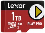 Lexar Tarjeta microSD Express Play PRO de 1 TB, UHS-I, C10, U3, V30, Full HD, 4K, tarjeta de memoria de hasta 900/600 MB