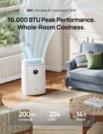 Aire acondicionado portátil inteligente DREO DR-HAC008S White 8000 BTU ASHRAE 5000 BTU DOE sin drenaje silencioso 45dB c