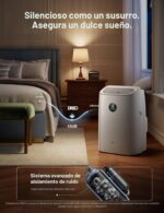 Aire acondicionado portátil inteligente DREO DR-HAC008S White 8000 BTU ASHRAE 5000 BTU DOE sin drenaje silencioso 45dB c