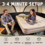 Colchón de aire Queen Oaktiv OT-PKRSTQS-FGRN PeakRest auto-inflado y desinflado catre de campamento portátil con estuche
