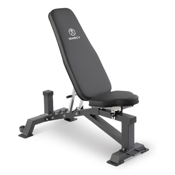 Marcy Banco de pesas ajustable de lujo para gimnasio en casa levantamiento de pesas y entrenamiento de fuerza SB-8062