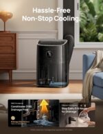 Aire acondicionado portátil Dreo DR-HAC008S 8000 BTU sin drenaje 45 dB silencioso negro control por app voz y mando a di