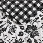 Juego de edredón Eddie Bauer Revman International USHSA91311155 King ropa de cama suave estampado floral Woodblock negro