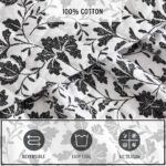 Juego de edredón Eddie Bauer Revman International USHSA91311155 King ropa de cama suave estampado floral Woodblock negro