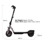 Segway Ninebot F3 Electric Scooter, Up to 20 MPH, 44-Mile Range, Self-Sealing Tubeless Tires, Front Hydraulic & Rear Ela