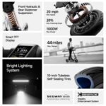 Segway Ninebot F3 Electric Scooter, Up to 20 MPH, 44-Mile Range, Self-Sealing Tubeless Tires, Front Hydraulic & Rear Ela