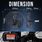 Ventilador de Pared Tornado HI-FAN-24HVWM-WR-1P-HEX2 24 Pulgadas Metal IPX4 3 Velocidades 7700 CFM Certificado UL para U