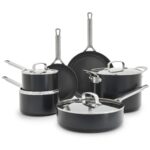 Batería de Cocina Juego de Ollas y Sartenes GreenPan Bobby Flay CC009758-001 Antiadherente de Cerámica Anodizado Duro 10