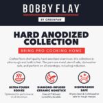 Batería de Cocina Juego de Ollas y Sartenes GreenPan Bobby Flay CC009758-001 Antiadherente de Cerámica Anodizado Duro 10