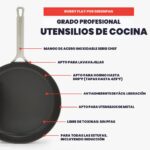 Batería de Cocina Juego de Ollas y Sartenes GreenPan Bobby Flay CC009758-001 Antiadherente de Cerámica Anodizado Duro 10