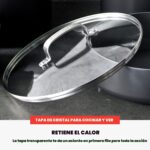 Batería de Cocina Juego de Ollas y Sartenes GreenPan Bobby Flay CC009758-001 Antiadherente de Cerámica Anodizado Duro 10