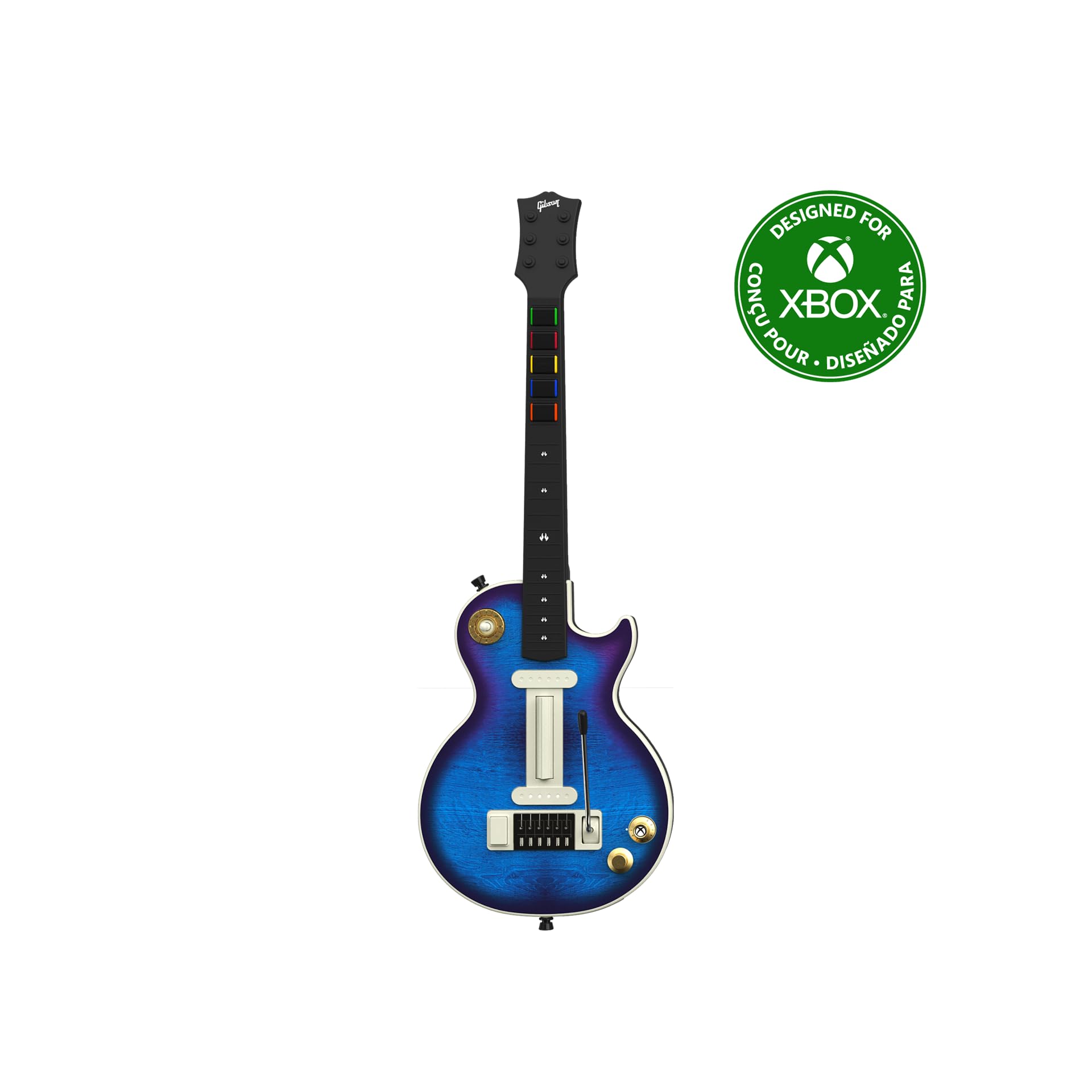 Version 1.0.0 Control de Guitarra CRKD Gibson Les Paul 25-GC-LPBB-XB-PRO Blueberry Burst licencia oficial Xbox
