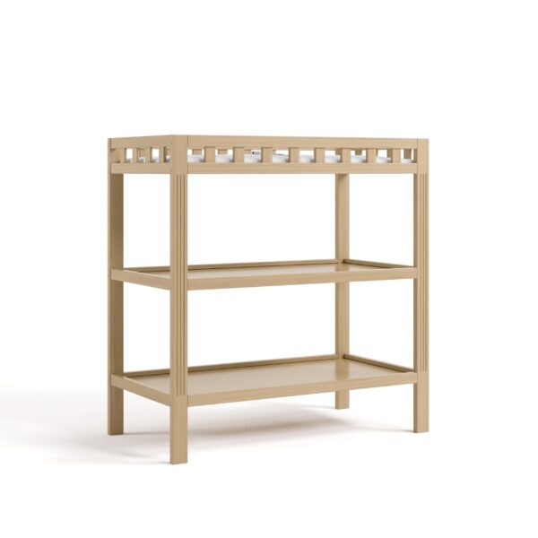 Storkcraft Cambiador Morningside (madera flotante), cambiador de bebé certificado GREENGUARD Gold, incluye cambiador de