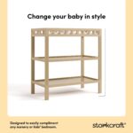 Storkcraft Cambiador Morningside (madera flotante), cambiador de bebé certificado GREENGUARD Gold, incluye cambiador de