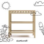 Storkcraft Cambiador Morningside (madera flotante), cambiador de bebé certificado GREENGUARD Gold, incluye cambiador de