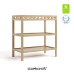 Storkcraft Cambiador Morningside (madera flotante), cambiador de bebé certificado GREENGUARD Gold, incluye cambiador de