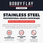Batería de cocina juego de ollas y sartenes GreenPan Bobby Flay CC009760-001 acero inoxidable tres capas multiclad 10 pi