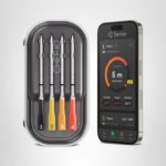 Termómetro inteligente inalámbrico para carne CHEF iQ Sense CQ60-4C-Z1-E Gen3 con 4 sondas WiFi 5 sensores resistente a