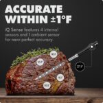Termómetro inteligente inalámbrico para carne CHEF iQ Sense CQ60-4C-Z1-E Gen3 con 4 sondas WiFi 5 sensores resistente a