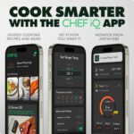 Termómetro inteligente inalámbrico para carne CHEF iQ Sense CQ60-4C-Z1-E Gen3 con 4 sondas WiFi 5 sensores resistente a