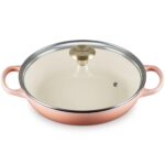 Cacerola estofadora redonda de hierro fundido esmaltado con tapa de vidrio Le Creuset 27180026423071 capacidad 2.1 litro