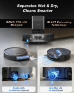Robot Aspirador y Fregasuelos ECOVACS DEEBOT X9 Pro Omni, 16,600Pa, Rodillo OZMO Autolavable, ZeroTangle 3.0, Elevación